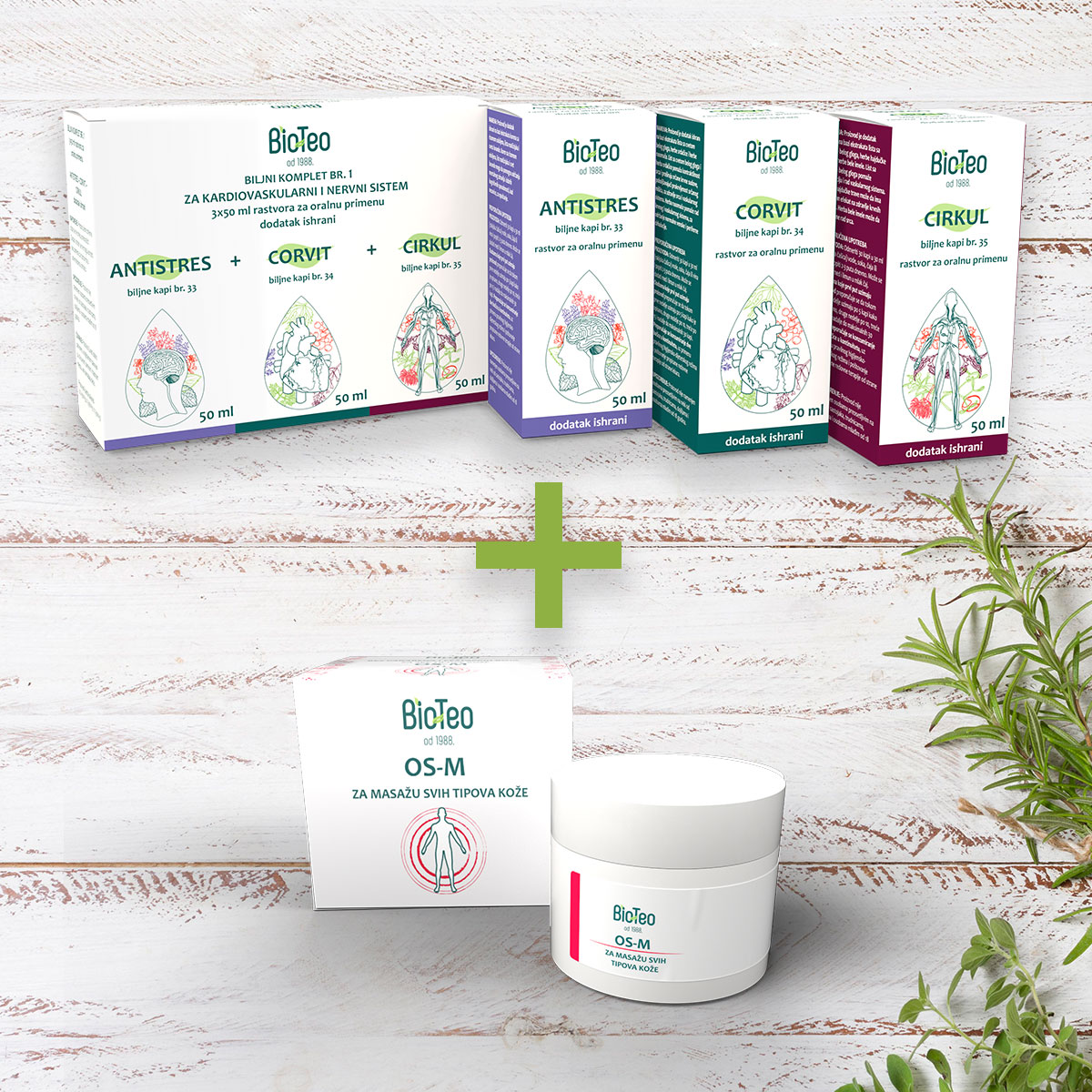 Biljni komplet za kardiovaskularni i nervni sistem i OSM